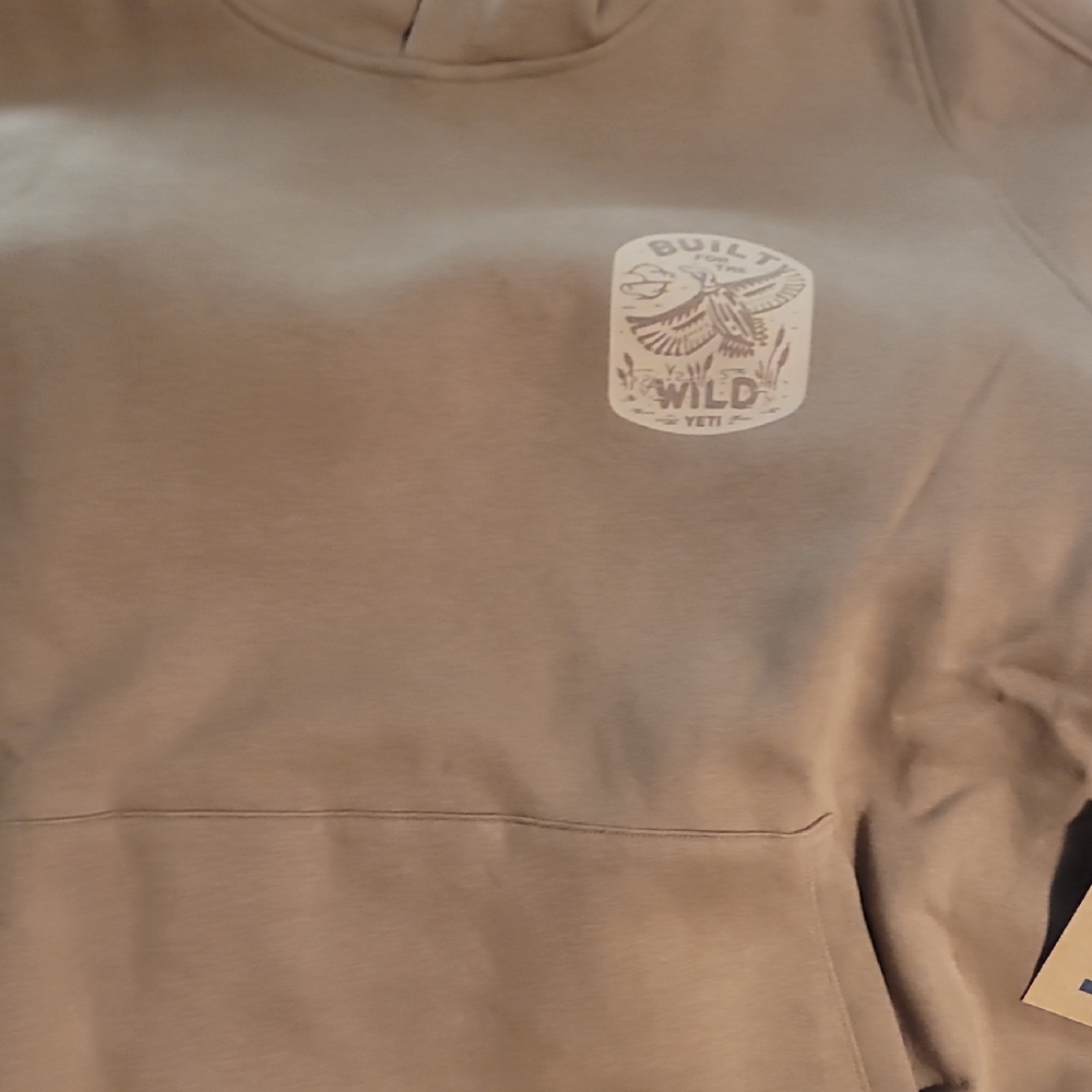 YETI Tan Sweatshirt with Wild Logo